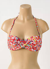 Haut de maillot de bain rouge GRAIN DE SABLE pour femme seconde vue