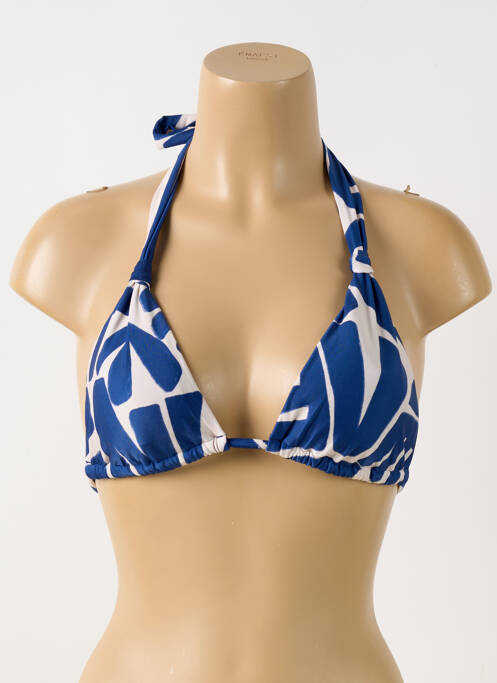 Haut de maillot de bain fermeture liens à nouer haut triangles bleu RIO DE SOL femme