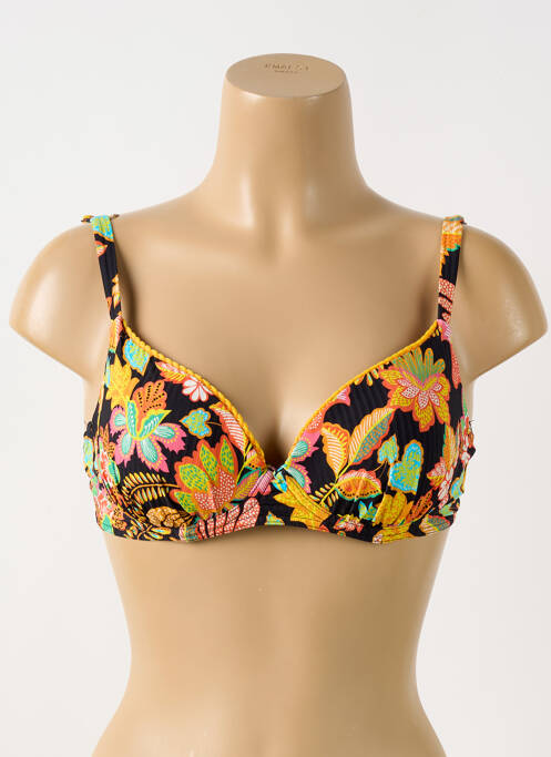 Haut de maillot de bain haut soutien-gorge moulé haut soutien-gorge moulé noir GRAIN DE SABLE femme