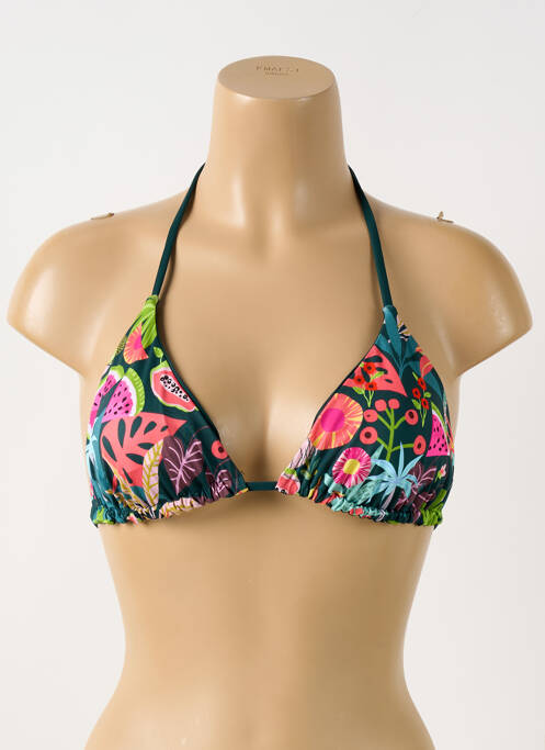 Haut de maillot de bain vert GRAIN DE SABLE pour femme