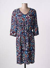 Robe mi-longue manches 3/4 manches 3/4 bleu GRIFFON femme