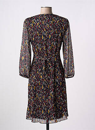 Robe mi-longue manches 3/4 manches 3/4 noir GRIFFON femme