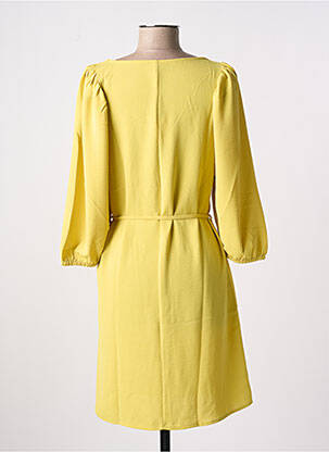 Robe mi-longue manches 3/4 manches 3/4 jaune JDY femme