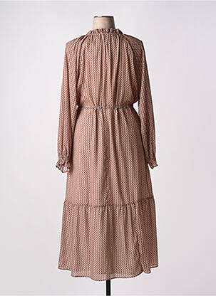Robe longue manches longues manches longues marron C'EST BEAU LA VIE femme