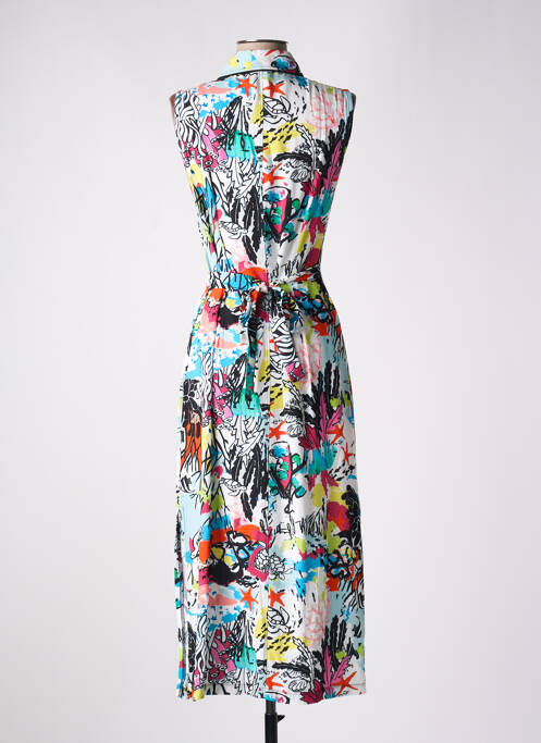 Robe longue imprimé fantaisie sans manche rouge MALOKA femme