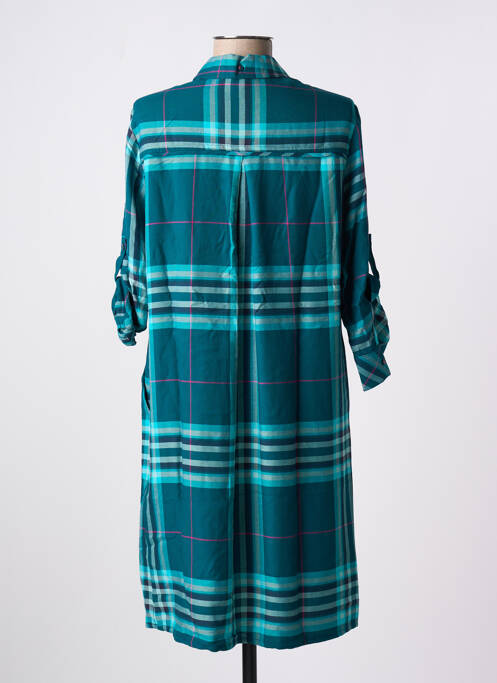Robe mi-longue manches longues manches longues vert CECIL femme