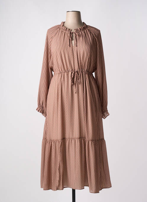 Robe longue marron C'EST BEAU LA VIE pour femme