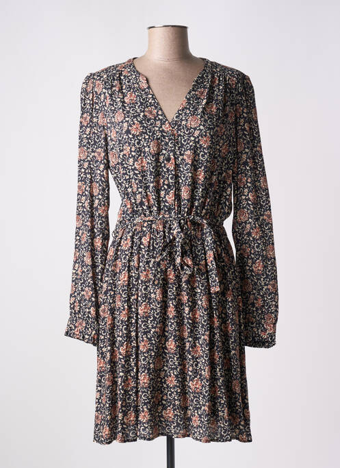 Robe mi-longue marron C'EST BEAU LA VIE pour femme