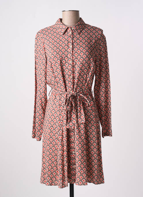 Robe mi-longue marron C'EST BEAU LA VIE pour femme