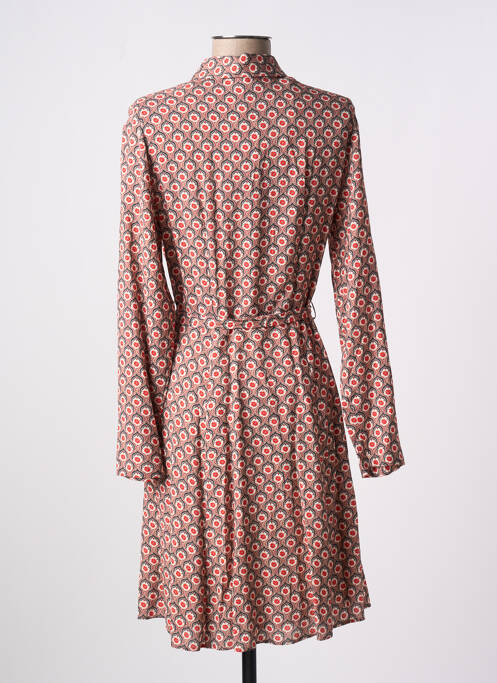 Robe mi-longue marron C'EST BEAU LA VIE pour femme