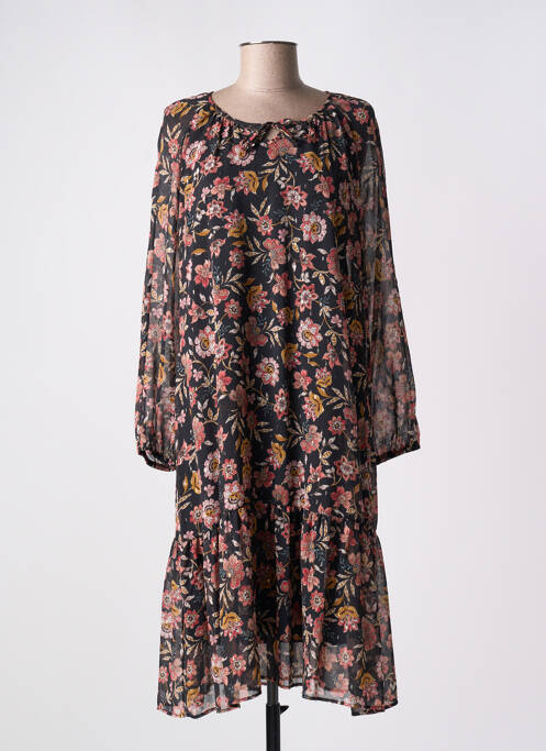 Robe mi-longue noir GRIFFON pour femme
