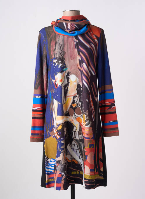 Robe mi-longue noir MALOKA pour femme