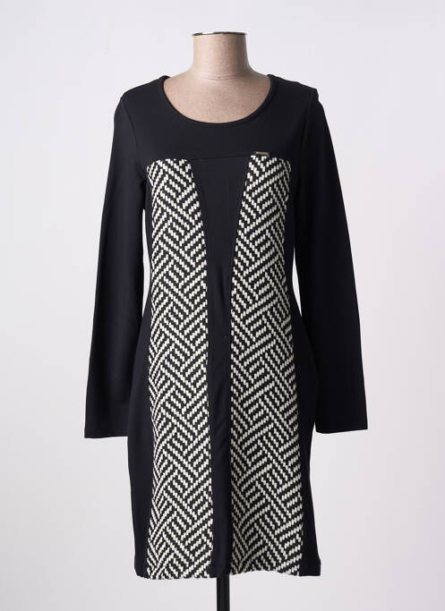 Robe mi-longue noir MALOKA pour femme
