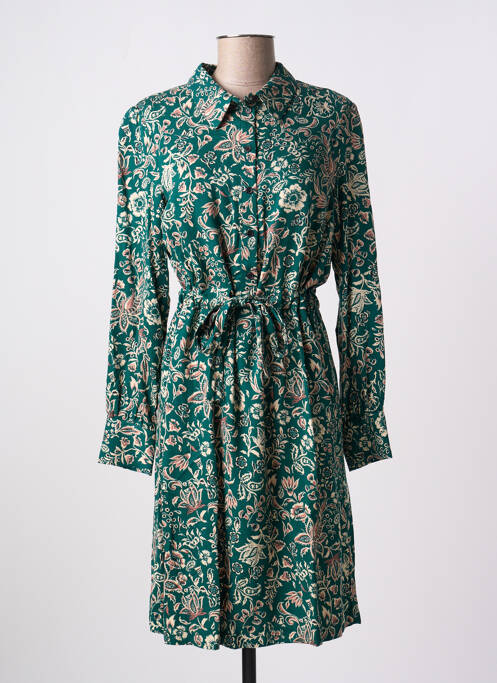 Robe mi-longue vert C'EST BEAU LA VIE pour femme