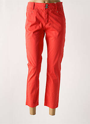 Pantalon 7/8 stretch taille normale rouge C'EST BEAU LA VIE femme