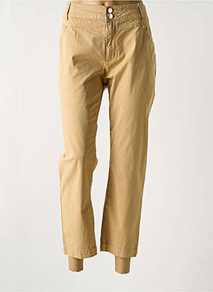 Pantalon 7/8 stretch taille normale beige C'EST BEAU LA VIE femme