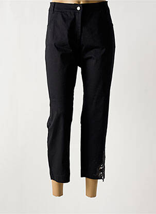 Pantalon 7/8 stretch taille normale noir MALOKA femme