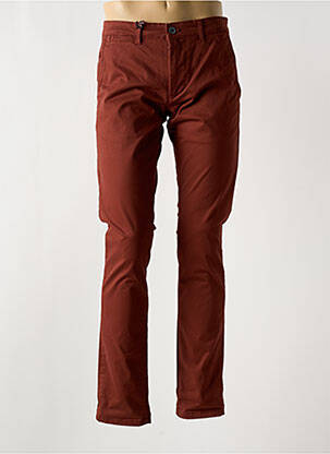 Pantalon chino tissage popeline taille normale marron TEDDY SMITH homme