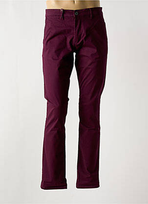 Pantalon chino tissage popeline taille normale violet TEDDY SMITH homme
