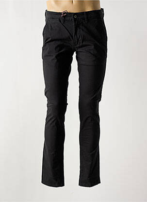Pantalon chino tissage popeline taille normale noir TEDDY SMITH homme