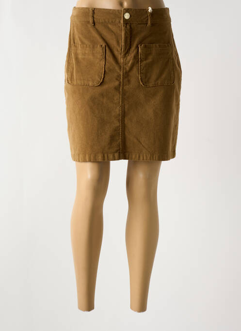 Jupe courte poches marron LOLA ESPELETA femme