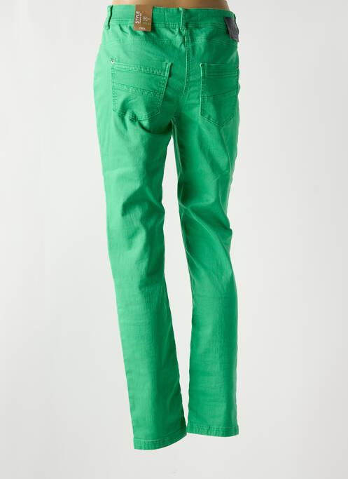 Jeans coupe slim vert CECIL pour femme