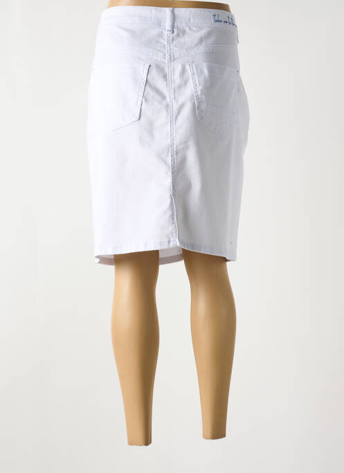 Jupe mi-longue blanc CECIL femme