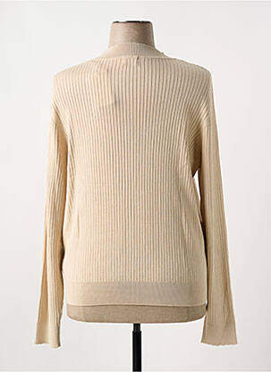Pull resserrée sur le bas manches longues beige C'EST BEAU LA VIE femme