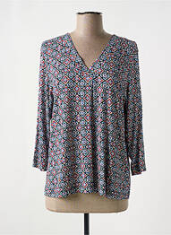 Top imprimé fantaisie manches 3/4 bleu GRIFFON femme