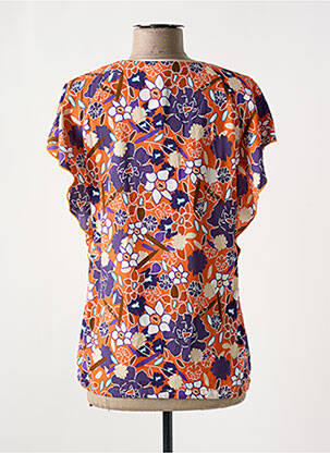 Blouse imprimé fleurs sans manche orange MERI & ESCA femme