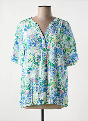 Blouse imprimé fleurs manches courtes bleu CECIL femme