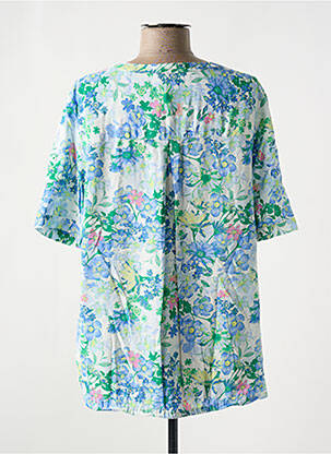 Blouse imprimé fleurs manches courtes bleu CECIL femme
