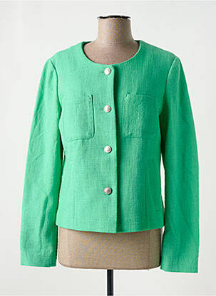 Veste chic fermeture boutonnée sur le devant vert C'EST BEAU LA VIE femme