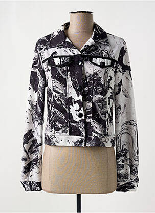 Veste casual col chemisier noir MALOKA femme