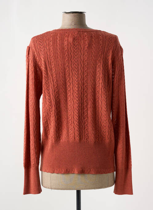 Gilet manches longues orange C'EST BEAU LA VIE pour femme