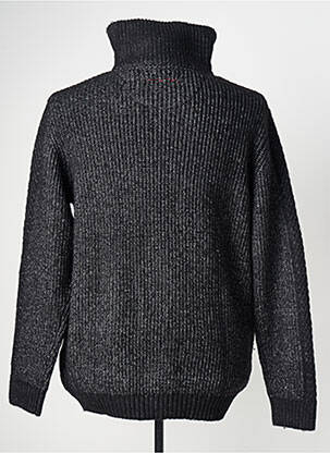 Pull tissage chiné manches longues gris TEDDY SMITH homme