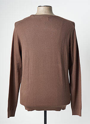 Pull col rond manches longues marron TEDDY SMITH homme