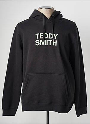Sweat-shirt à capuche manches longues manches longues noir TEDDY SMITH homme