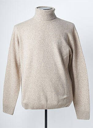 Pull col roulé beige GIANNI VALLI pour homme