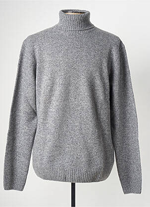 Pull col roulé gris GIANNI VALLI pour homme