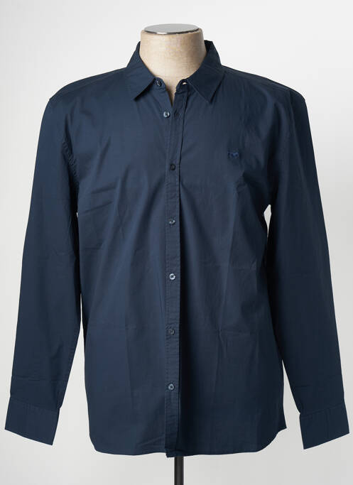 Chemise manches longues bleu MUSTANG pour homme