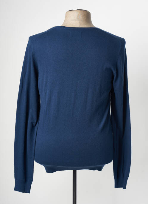 Pull col v manches longues bleu TEDDY SMITH homme