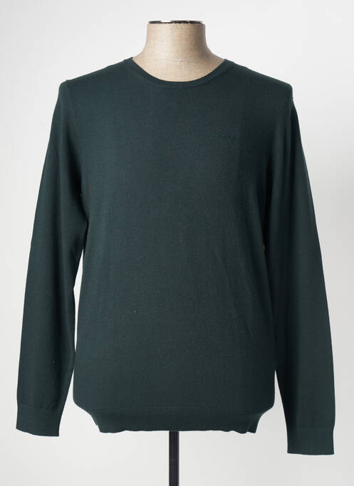 Pull col rond manches longues vert TEDDY SMITH homme