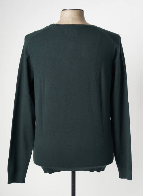 Pull col rond manches longues vert TEDDY SMITH homme