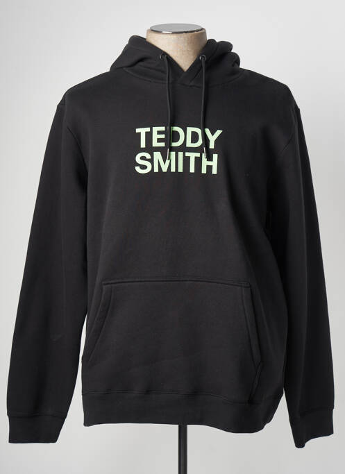Sweat-shirt à capuche noir TEDDY SMITH pour homme