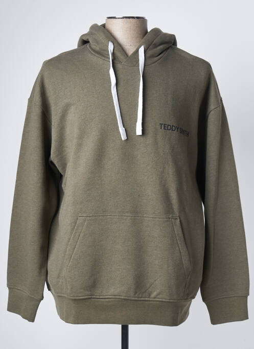 Sweat-shirt à capuche vert TEDDY SMITH pour homme