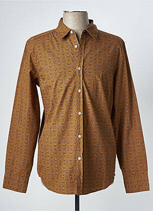 Chemise manches longues manches longues marron MUSTANG homme