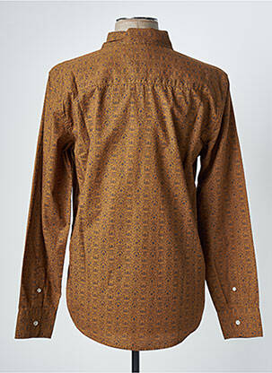 Chemise manches longues manches longues marron MUSTANG homme