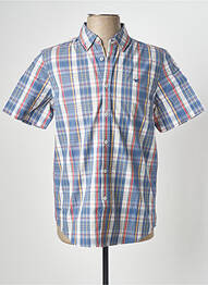 Chemise manches courtes coupe cintrée bleu MUSTANG homme