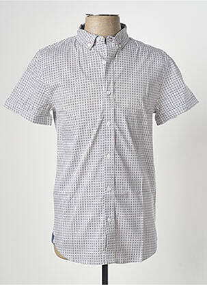 Chemise manches courtes imprimé fantaisie blanc DEELUXE homme